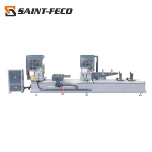 Factory hot sale fully automatic pvc window cutting machine pvc doors and windows making machine double bevel saw