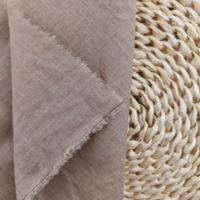 Tissu tissé teint de haute qualité 55% lin 45% coton 95GSM 30x30 53/54" Léger et frais pour robe chemise d'été pour filles, idéal pour les vacances