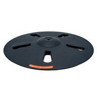 Pad électronique double zone noir 18 pouces UNLOCK E-Cymbal Crash/Ride avec fonction Choke pour batterie électronique Roland/ATV/EFNOTE |   Caoutchouc de surface en silicone