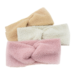 Goede Kwaliteit Hefu Fleece Kruis Gebreide Oor Dikke Herfst En Winter Brede Haaraccessoires Warme Wollen Hoofdband - Product Image 1