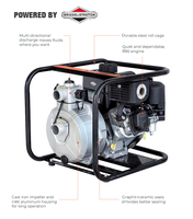Pompe à eau à essence haute pression et haute efficacité LEO LGP20-2H(XR950) fabriquée en Chine, 6,5 CV, 208 cm³, refroidie par air, 4 temps, pour la vente en gros