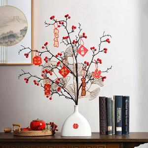 แจกันเซรามิค Kch Fortune Fruit ขนาด 30 ซม.-100 ซม. ของตกแต่งบ้านงานแต่งงาน ผลเบอร์รี่สีแดง เครื่องประดับเสริมสิริมงคล - Product Image 2