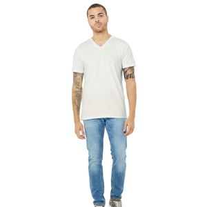 Custom Embroidered Plain Sport T Shirt <b>Screen</b> Printed <b>Bamboo</b> Heavyweight T Shirt Men Branded 100% Cotton T Shirt - Product Image 1