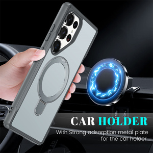 Новый магнитный держатель складной чехол для телефона Samsung S24 S25 <span class=keywords><strong>Ultra</strong></span> S24 Plus A55 A54 A35 A26 A16 A14 A06 A05 бронированный чехол - Product Image 2