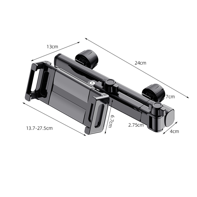Porta Celular Tablet Stand Headrest Mount Manufacturer Car Holder Bracket 360 Rotate Mobile Phone Car Holder with Telescopic Arm