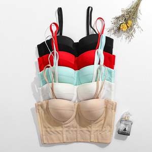 <span class=keywords><strong>De</strong></span> moda Sexy Bustiers formadores Bodybuild cultivo sujetador superior bragas y tangas mujeres corsé piezas sujetador formadores - Product Image 2