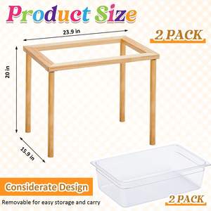 Ensemble de 2 tables <span class=keywords><strong>d</strong></span>'activités interactives pour enfants, tables à <span class=keywords><strong>eau</strong></span> <span class=keywords><strong>et</strong></span> à <span class=keywords><strong>sable</strong></span>, tables sensorielles en bois - Product Image 2
