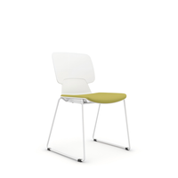 Chaise de conférence de bureau empilable ergonomique moderne de haute qualité avec pieds en métal, confortable, pour l'école et l'hôpital