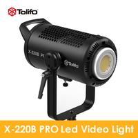 TOLIFO X-220B PRO 220W Lumière vidéo continue professionnelle bicolore COB LED Studio Photographie Contrôle par application pour diffusion en direct Film