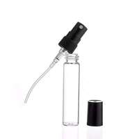 Ensemble de flacons vaporisateurs miniatures pour échantillons de parfum, cylindriques, 2 ml, 3 ml, 5 ml, avec logo imprimé à l'écran, avec boîte en carton noir/blanc