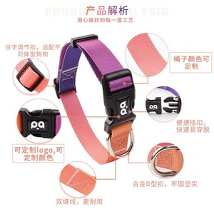 Collier fin pour chien en nylon, couleurs unies dégradées, réglable pour les animaux de compagnie, pour les promenades en plein air - Product Image 2