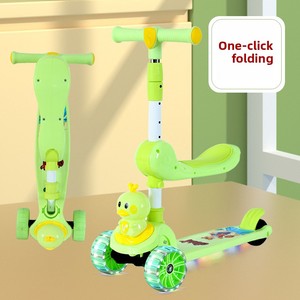 Nouveau Modèle <span class=keywords><strong>Trottinette</strong></span> Électrique pour Enfants 3-en-1 Peut S'asseoir Conduire Pliage à Bouton Unique Hauteur Réglable Utilisation Extérieure Enfants Âgés de 2-8 Ans - Product Image 4