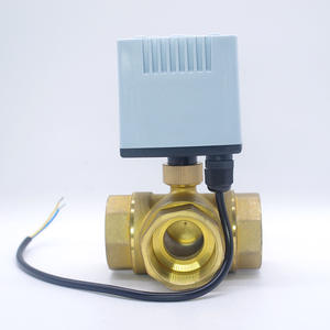 Vanne à boisseau sphérique électrique de type L NM grande taille, à deux lignes, à commande unique, à réinitialisation, pour conduits CVC, chauffe-eau solaires, commande manuelle, OEM - Product Image 1