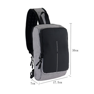 Bolso de Pecho Grande para Hombre, Moderno, Antirrobo, de Poliéster, Portátil, con Cierre de Cremallera, Múltiples Usos - Product Image 1