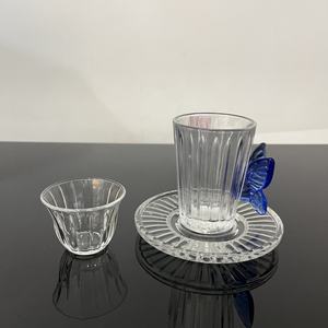 Ecológico, 18 piezas, impreso personalizado, Árabe-Tukish, Espresso, taza de <span class=keywords><strong>cristal</strong></span> transparente para café, <span class=keywords><strong>Cava</strong></span>, taza de té, Juego de platillos - Product Image 1