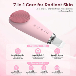 Exfoliante Facial Eléctrico de Silicona HQ Mixed Proc Discount, Removedor de Puntos Negros a Prueba de Agua, Espátula de Silicona, Cepillo de Limpieza Facial - Product Image 3