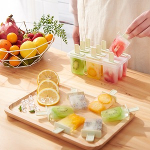 Molde para helados DIY, paquete de 9, vertical, fácil de desmoldar, para uso doméstico, para hacer paletas de verano, apto para congelador y lavavajillas - Product Image 1