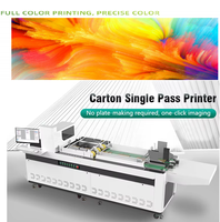 Imprimante jet d'encre à plat CMYK à injection monopasse multifonctionnelle pour étiquettes, cartons flexibles, boîtes à œufs, papier, sacs et gobelets