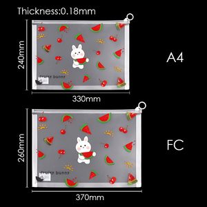 Foska Kinderen Eenhoorn Kawaii Briefpapier Hoge Kwaliteit Bestand Pvc <span class=keywords><strong>Document</strong></span> Tas Rits Waterdichte Doorzichtige Plastic Bestand Mappen - Product Image 2