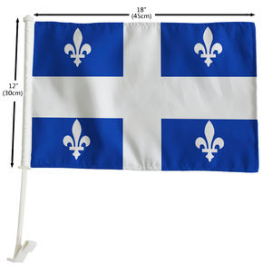 <span class=keywords><strong>Bandera</strong></span> de Coche de <span class=keywords><strong>Quebec</strong></span> de Poliéster de 12x18 Pulgadas con Impresión de Flagnshow para <span class=keywords><strong>Quebec</strong></span> - Product Image 5