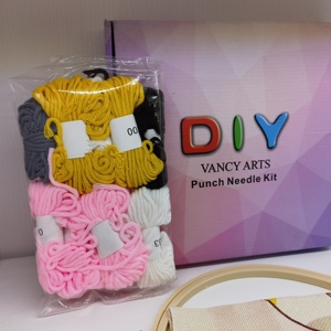 VANCY ARTS Motifs de point de croix imprimés pour débutants Motifs de broderie imprimés Kit de broderie DIY - Product Image 2