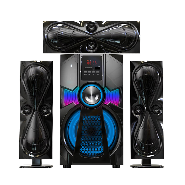 Multimedia Home Theater Speaker System with for V5.2 RGB LED Lighting 70W Output Power DJ Bass Enhancement