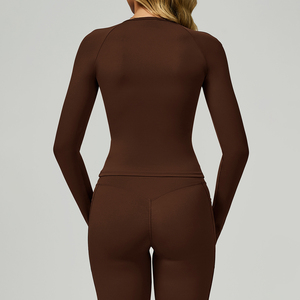 XW-ECX2030 Ropa Deportiva de Gimnasio, Ropa de Yoga Elástica y Ajustada, Camiseta Deportiva Cómoda de <span class=keywords><strong>Manga</strong></span> <span class=keywords><strong>Larga</strong></span> para Correr - Product Image 4