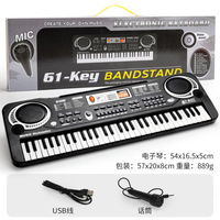 Wholesale 61-key Multifunctional Rechargeable Plastic ABS Piano Keyboard Educational Toy for Kids with Microphone