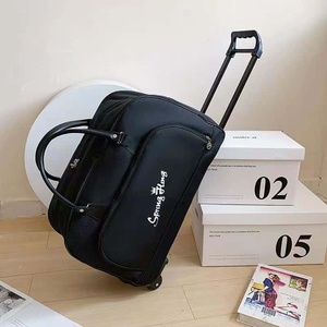 SpringFlora Travel Duffel Bag 36-55L Zipper Closure Soft Handle Rolling <b>Suitcase</b> for Weekend Trips - Product Image 5