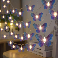 Guirlande lumineuse LED papillon romantique pour la Saint-Valentin, décoration pour mariage, dîner de Noël, chambre à coucher, rendez-vous, Luces Navideas