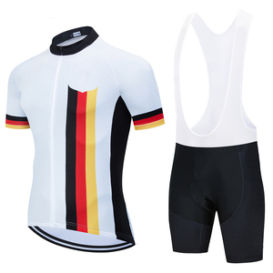 2025年夏サイクリングジャージープラスサイズのバイクウェアよだれかけセットRopa Ciclismo Uniformes Maillot <span class=keywords><strong>Cycling</strong></span> National Teamドイツ - Product Image 1