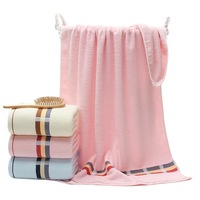 Serviettes épaisses en pur coton rayées, 21 pièces, vente en gros d'usine, pour la maison, les supermarchés, les cadeaux ; également adaptées comme serviettes de visage