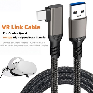 Cable VR de 90 Grados en Ángulo Recto, USB 3.<span class=keywords><strong>2</strong></span> Gen2, 10 Gbps, 3A, Carga Rápida, Cable Trenzado Blindado para Auriculares VR <span class=keywords><strong>2</strong></span>/3 - Product Image 1