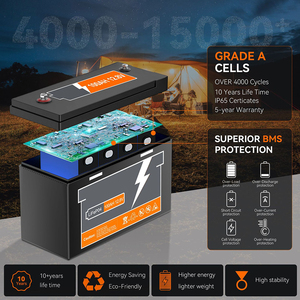 家庭用エネルギーストレージ48 V 24V 12V 100Ah LiFePO4バッテリー内蔵100A BMSリチウムバッテリー最大<span class=keywords><strong>15000</strong></span>ディープサイクル - Product Image 4