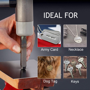 धातु प्लास्टिक लकड़ी चमड़े के आभूषण उपकरण और उपकरण पर ए-जेड और 0-9 छापों के साथ 36 पीस 6 मिमी धातु स्टांप सेट - Product Image 6