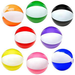 Ballon de plage gonflable en PVC écologique avec logo personnalisé, jouet aquatique, impression de logo possible. - Product Image 2