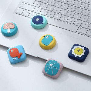 Coussinets de poignée de porte en silicone motif dessin animé (escargot, poisson, oiseau, champignon) – Protections murales anti-collision en PVC pour poignées de porte - Product Image 3