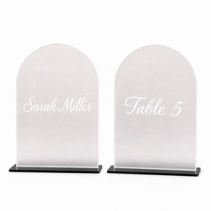 Custom Frosted <b>Acrylic</b> Wedding <b>Table</b> <b>Signs</b> Personalized Name Cards Engraved <b>Table</b> Numbers Event Place Cards - Product Image 1