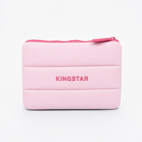 Sac de rangement cosmétique Fluffy Girl personnalisable, pochette de beauté en néoprène avec fermeture éclair, sac de maquillage de voyage imperméable et moelleux, logo personnalisé
