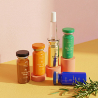 Botol Kaca Medis Transparan 10ml, Vial Kaca Kecil dengan Tutup Sekrup Gabus untuk Produk Farmasi