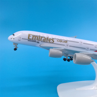 Modèle d'avion en alliage de zinc hautement réaliste 18 cm Emirates Airlines AirBus A380 à l'échelle 1/400 avec train d'atterrissage, nouveauté du Nouvel An