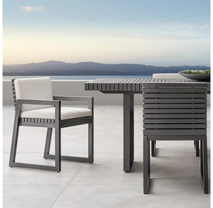 Juegos de Muebles de Jardín para Exteriores, Mesa y Sillas de Aluminio Metálico para Villa, Color/Tamaño Personalizado, Juego de Mesa y Sillas de Comedor Seccionales - Product Image 1