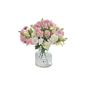 Panier de fleurs artificielles CallaFloral, bouquet rose et blanc, décoration d'intérieur, cadeau de mariage, style Ins MW81002 - Product Image 5