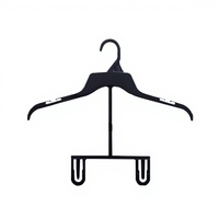 2-teiliges Set Robuste Kleiderbügel aus PP-Kunststoff in Schwarz für Kinderkleidung mit Praktischem Design für Bekleidungsgeschäfte & Kleiderschränke