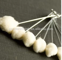 Pinceaux à boule en laine pour teinture du cuir avec manche en métal