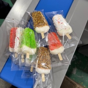 Giá thấp tự động nhỏ bông mềm cứng <span class=keywords><strong>Lollipop</strong></span> popping Kẹo Gói Phụ tùng dòng chảy Gói máy đóng gói - Product Image 2