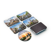 Aimant de réfrigérateur en verre personnalisé avec paysage néerlandais, souvenir pour boutique de cadeaux, vente en gros