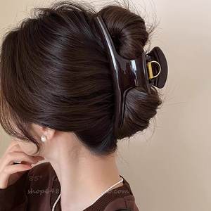 Pinza de Pelo Francesa de Estilo Moderno, Extra Grande y Curva, de 14 cm, para Mujer, para Peinados Levantados, Uso Diario, Color Sólido, Alta Calidad - Product Image 5