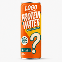 Boisson protéinée hydratante prête à boire sans sucre, fruitée et pétillante, en conserve/bouteille, 15g de protéines, OEM