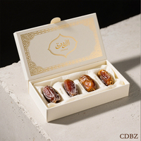 Luxueux Coffret de Chocolats, Boîte de Dattes Fraîches Emballées pour le Ramadan Arabe, Coffret Cadeau Or Eid Mubarak, Emballage de Dattes Sèches Saoudiennes